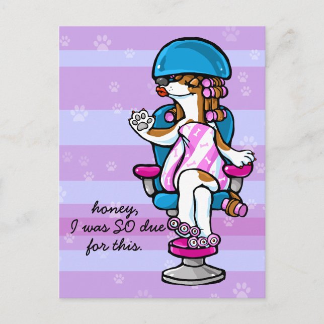 Cartão Postal Lembrete de Compromisso de Alinhamento de Cão (Frente)