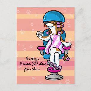 Cartão Postal Lembrete de Compromisso do Groomer de Cães