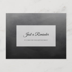 Cartão Postal Lembrete de Compromisso Preto Simples Profissional
