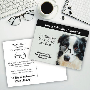 Cartão Postal Lembrete de Consulta com o Optometrista