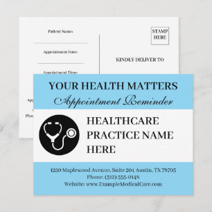 Cartão Postal Lembrete de Consulta Médica