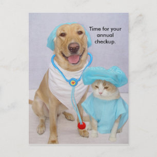 Cartão Postal Lembrete de Revisão Veterinária