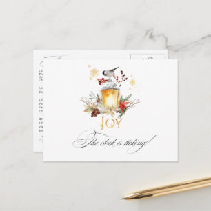 Cartão Postal Lembrete de RSVP para o Evento de Natal de Pinheir