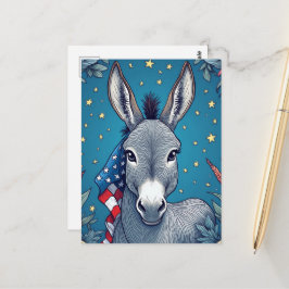 Cartão Postal Lembrete de Voto do Burro da Liberdade
