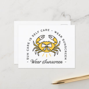 Cartão Postal Lembrete do sol do dermatologista do Sunscreen Spf