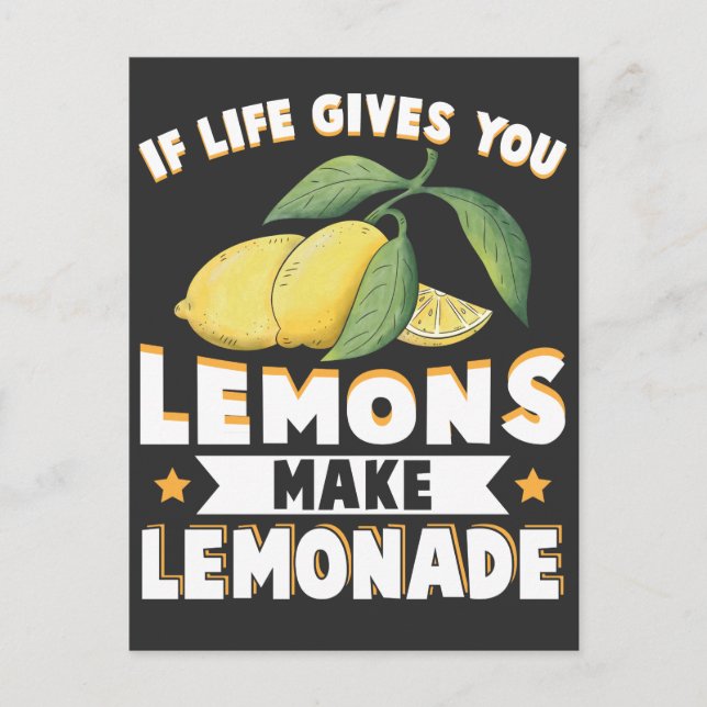 Cartão Postal Lemonade Lover Kid Fruta Stand (Frente)