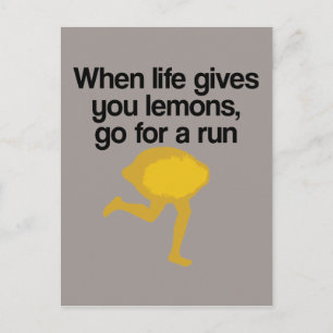 Cartão Postal Lemons Go Run
