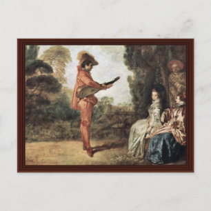 Cartão Postal L'Enchanteur Por Watteau Antoine