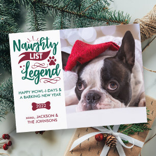 Cartão Postal Lenda da Lista Travessa Foto de Cachorro Personali