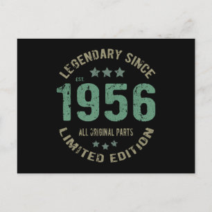 Cartão Postal Lenda de 65 Anos de Idade Aniversário de 65 Anos