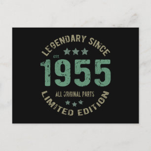 Cartão Postal Lenda de 66 Anos de Idade Aniversário 66º Aniversá