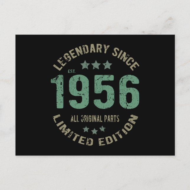 Cartão Postal Lenda dos 65 Anos de Idade Aniversário de 65 anos (Frente)