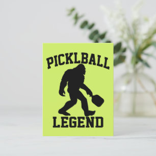 Cartão Postal Lenda Engraçada do Bigfoot no Pickleball