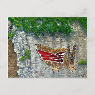 Cartão Postal Lenda Indígena Americana Piasa Bird Illinois