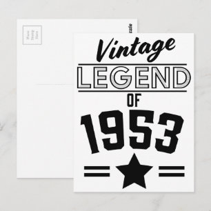 Cartão Postal Lenda Vintage de 1953