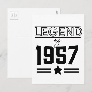 Cartão Postal Lenda Vintage de 1957