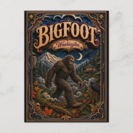 Cartão Postal Lendas do Bigfoot Washington Popcut