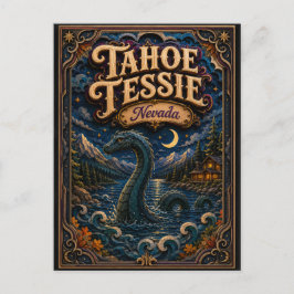 Cartão Postal Lendas do Tahoe Tessie Nevada Popcut