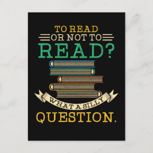Cartão Postal Lendo professor - para ler ou não ler