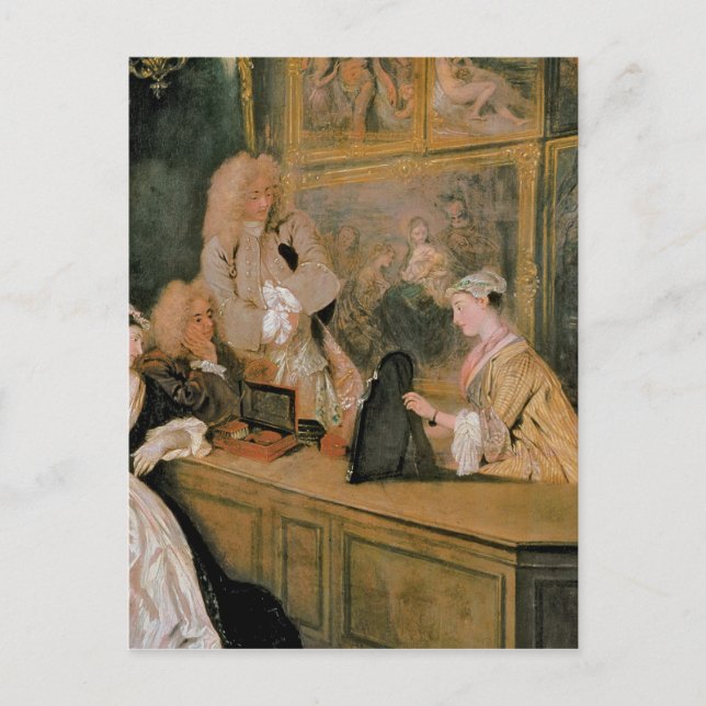 Cartão Postal L'Enseigne de Gersaint, 1720 (Frente)