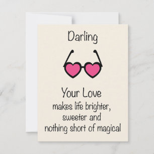 Cartão Postal Lentes de Amor Mágico