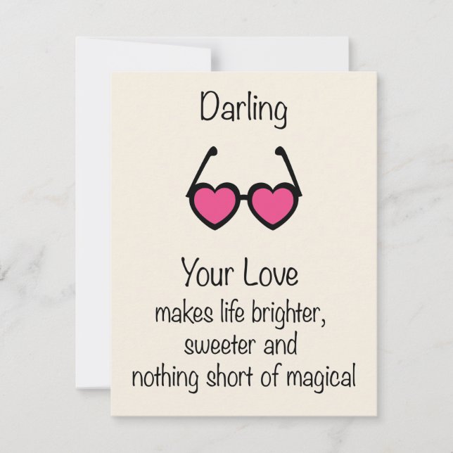 Cartão Postal Lentes de Amor Mágico (Frente)
