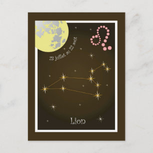 Cartão Postal Leo 23 juillet au 22 août Postkarte