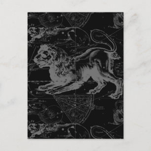 Cartão Postal Leo Constelle Hevelius 1690 Decor