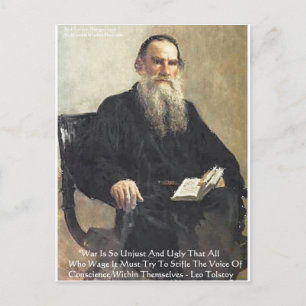 Cartão Postal Leo Tolstoy: "A Guerra é Injusta" Ofertas de Palav