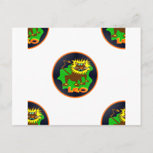 Cartão Postal leo zodiac