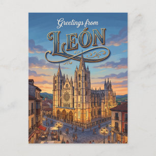 Cartão Postal León, Espanha Espanha
