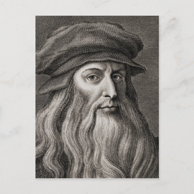 Cartão Postal Leonardo da Vinci (Frente)