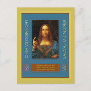 Cartão postal Leonardo da Vinci 1500 Salvator Mund
