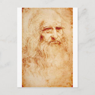 Cartão Postal Leonardo da Vinci, auto-retrato purported
