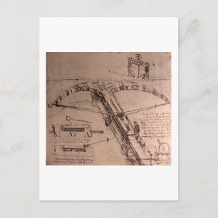 Cartão Postal Leonardo da Vinci, design para uma enorme besta