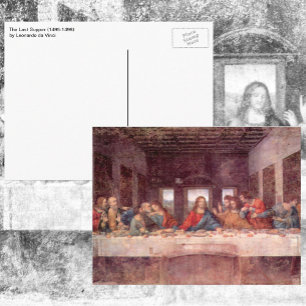 Cartão Postal Leonardo da Vinci é o último jantar