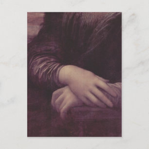 Cartão Postal Leonardo da Vinci Mona Lisa (La Giaconda), Detalhe