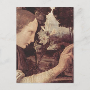 Cartão Postal Leonardo da Vinci Verk?ndigung an Maria, Detalhe: 