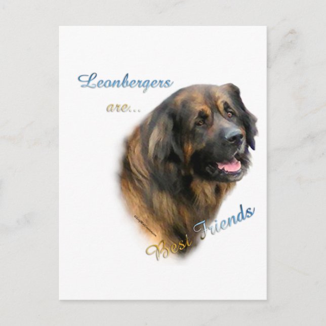 Cartão Postal Leonberger Melhor Amigo 2 (Frente)