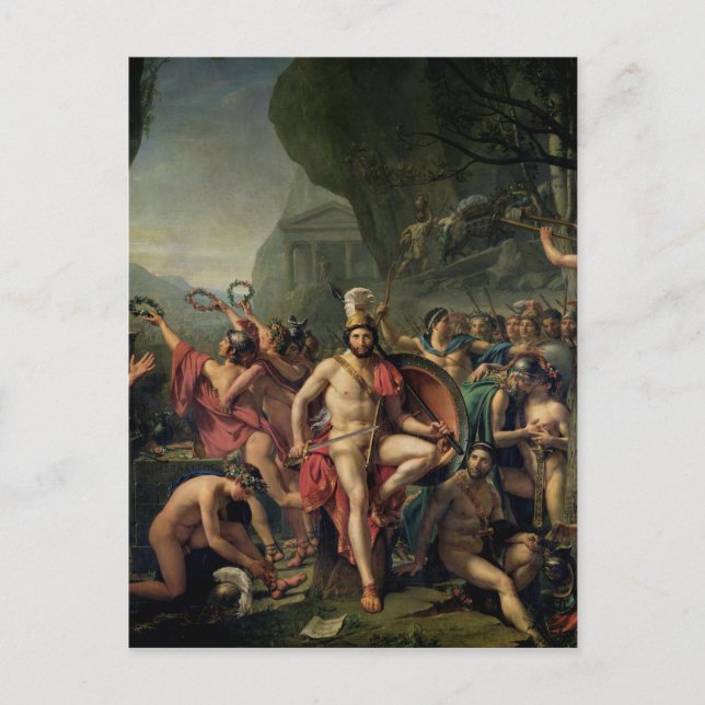 Cartão Postal Leonidas em Thermopylae (Frente)