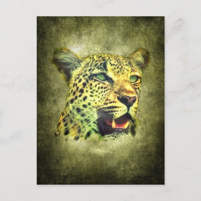Cartão Postal Leopardo (Frente)