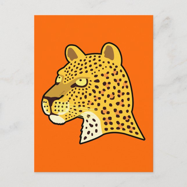 Cartão Postal Leopardo-de-véu (Frente)