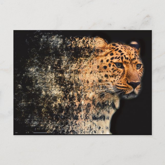 Cartão Postal Leopardo estilhaçado (Frente)