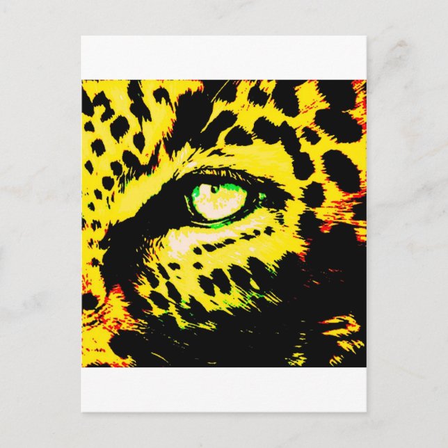 Cartão Postal Leopardo Eye (Frente)