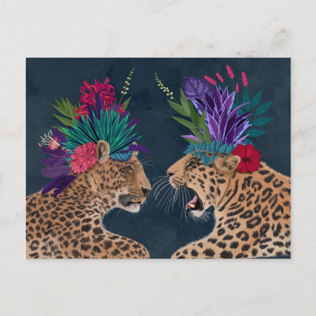 Cartão Postal Leopardos de Hot House | CASAL (Frente)