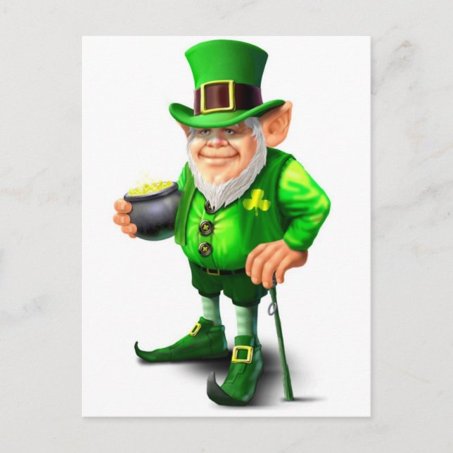 Cartão Postal Leprechaun (Frente)