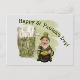 Cartão Postal Leprechaun e Ruas de Cerveja Verde.