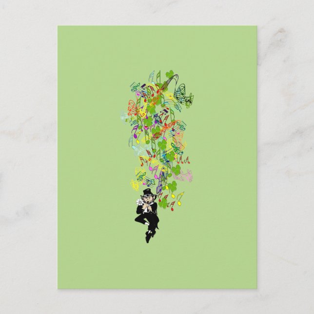 Cartão Postal LeprechaunBlackPants (Frente)