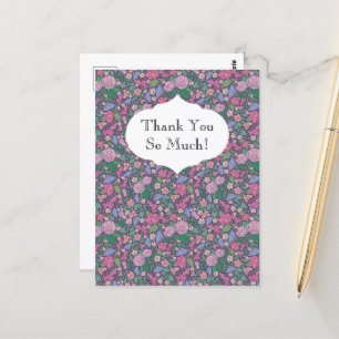 Cartão Postal Leques Japoneses de Papoulas do Dia das Mães do Ja