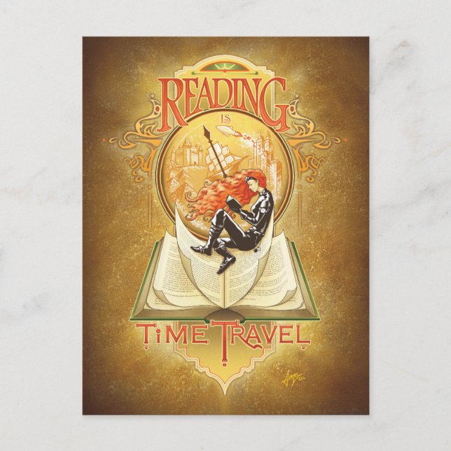 Cartão Postal Ler é Viagem de Tempo (Frente)